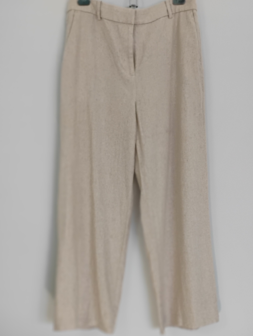 J. Crewe Factory Linen Blend High Rise Wide-Leg Pants 12